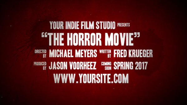 Horror Movie Trailer Package