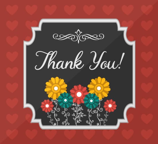 Free Thank You Flowers Card