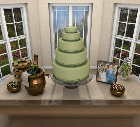 Wedding Dessert Table Scene | 3D Model