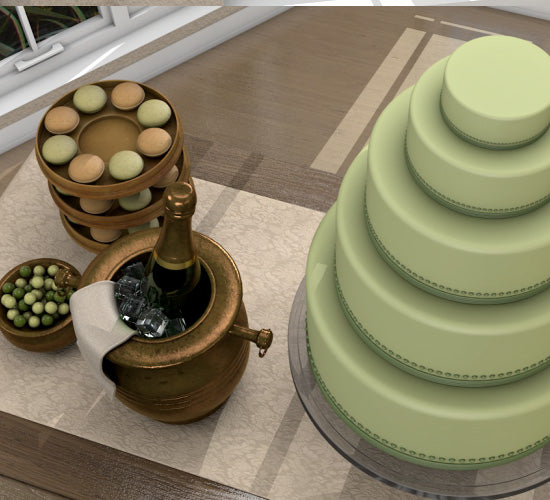 Wedding Dessert Table Scene | 3D Model